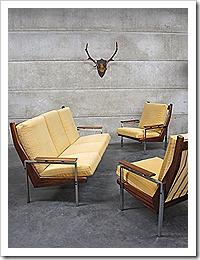 Mid century vintage design lounge set Rob Parry Gelderland groep