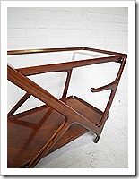 vintage design theewagen side table hout Cesare Lacca