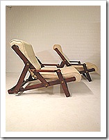 vintage lounge chair deck chair Deense stijl Hans Wegner stijl Danish style