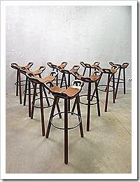 Spanish stools Mid century vintage design krukken barkruk Spaans 
