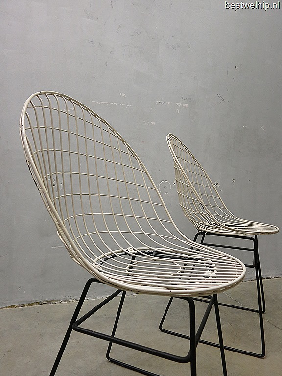 Mid century design wire chair Pastoe Cees Braakman, vintage