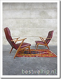 Danish lounge chairs vintage design fauteuil Deense stijl