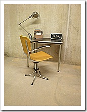 vintage retro bureaustoel industrieel Gispen stijl