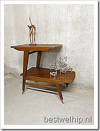 Vintage design bijzettafel tafel side table trolley Deens Scandinavisch