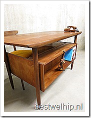 vintage bureau desk danish style, deense stijl Tijsseling