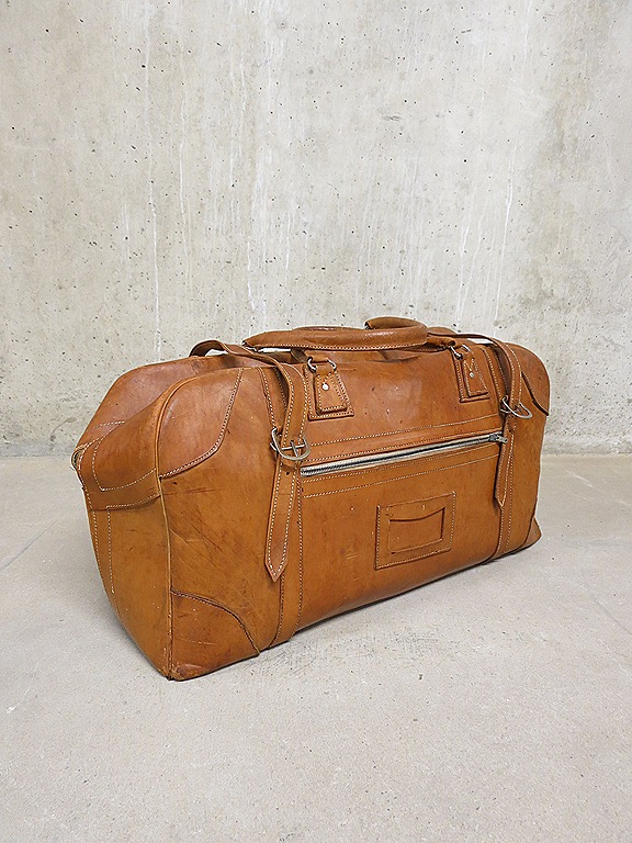 aan de andere kant, Kast Kakadu Vintage tuigleren weekendtas travel bag saddle leather XL | Bestwelhip