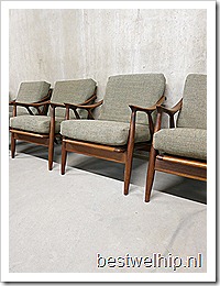 Easy chair lounge chair vintage Frederik Kayser Vatne Mobler mid century design 