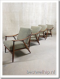 Frederik Kayser Vatne Mobler vintage design easy chair , lounge stoelen Frederik Kayser Vatne Mobler Deens design