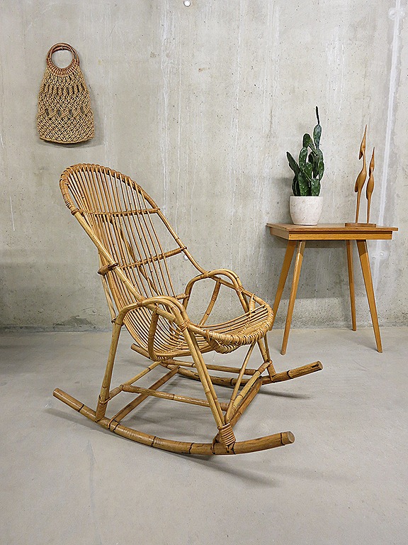 Bamboe schommelstoel chair |