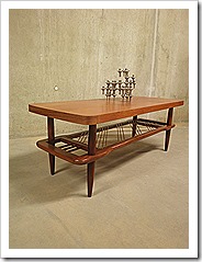 deense salontafel retro webbing, vintage modern coffee side table