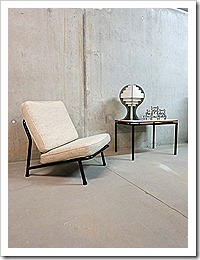 Artifort Dux Dutch vintage industrial lounge chair Alf Svenson easy chair