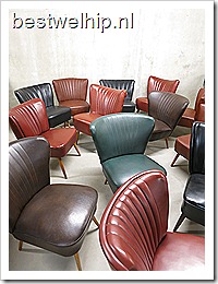 vintage cocktail stoelen clubfauteuil retro fifties, vintage cocktail chairs retro