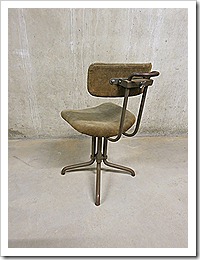 vintage bureau stoel industrieel Gispen desk chair industrial Dutch design