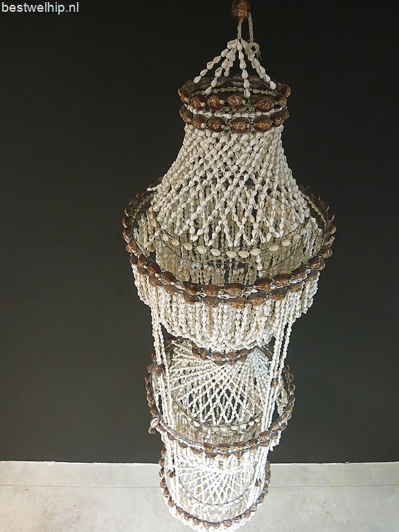 vintage shell shell chandelier  kroonluchter schelpen style Vintage chandelier vintage Bohemian