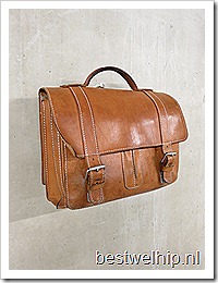 vintage leather schoolbag bag, originele vintage schooltas retro tuigleer