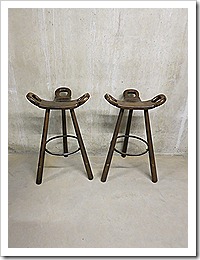 Vintage design Spaanse kruk, Spanish stool mid century design
