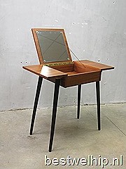 Vintage design bijzettafel kaptafel jaren 50, vintage side table dressing table fifties design