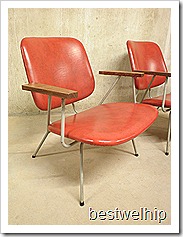 Vintage design Gispen Kembo stoel industrieel mid century design