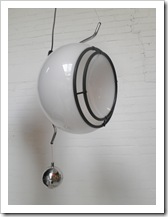 Guzinni hang lamp retro vintage design, Guzinni hanging light lamp Italy 'spage age'