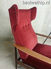 Mid century wingback chair lounge chair