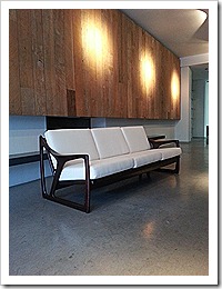 Mid century vintage design lounge bank sofa Danish