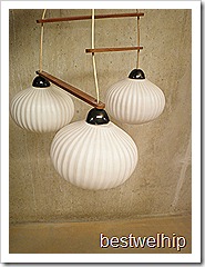 retro vintage hanglamp melkglas Deense stijl