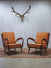 Mid century vintage design armchairs, vintage design Atomic lounge chair fauteuil