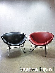 Vintage slede stoel lounge fauteuil Rohé Dutch design