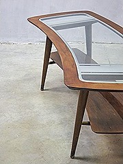 Mid century vintage design Cesare Lacca coffee table salontafel niervorm