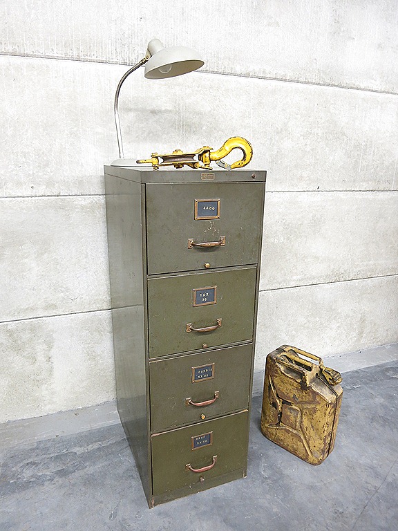 Vintage archiefkast industrieel, vintage Bookcase Desk file GF allsteel | Bestwelhip