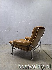 Vintage design lounge chair & hocker 