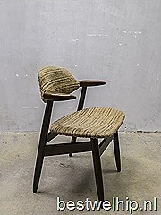 Vintage koehoorn stoelen Tijsseling Dutch design cowhorn chairs