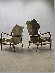 Bovenkamp vintage design wingback chair, vintage design lounge fauteuil Bovenkamp