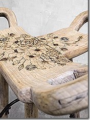 Vintage Spanish stools, vintage design Spaanse krukken barkruk