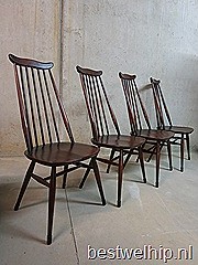 Vintage design spijlenstoelen highback dining chairs Ercol Goldsmith 