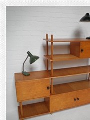 stokkenkast W.Lutjes, cabinet unit bookcase W.lutjes dutch design