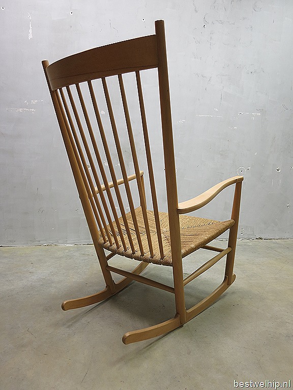 Verwonderend Mid century design rocking Chair Hans Wegner J16, vintage design NH-89