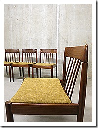 Vintage eetkamerstoelen Deens, Danish vintage design dining chairs 